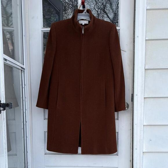Jones New York Jackets & Blazers - Jones New York Brown Pea Coat with Long Sleeves